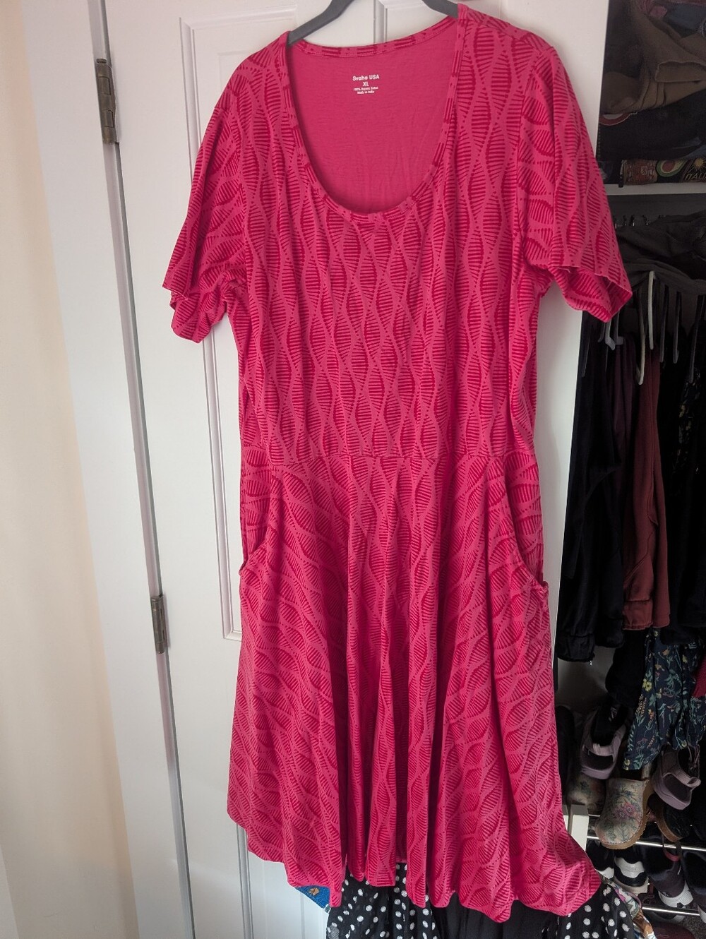 Svaha Scoop-Neck Midi Dress